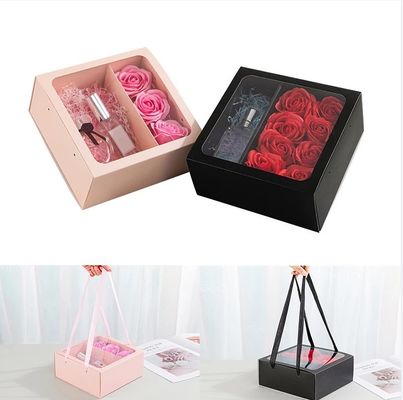 선물 공예 산업 흰색 투명한 PVC 창문 드라워 접는 어머니 날 선물 종이 패키지 상자