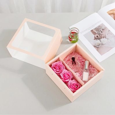 선물 공예 산업 흰색 투명한 PVC 창문 드라워 접는 어머니 날 선물 종이 패키지 상자