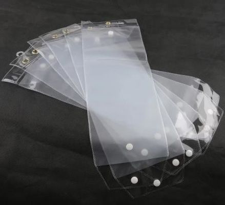 투명한 PVC 봉지 헤어 확장 로고로 구성된 플라스틱 포장