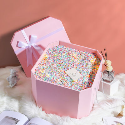 사각형 노벨티 리본 생일 선물 상자 포장 상자 종이 선물 사용자 정의 로고 크기