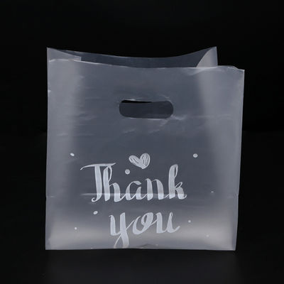 맞춤형 환경 친화적인 토테 가방 THANKYOU 플라스틱 쇼핑 가방 50-200마이크론 두께