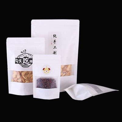 크래프트 종이 봉지, 맑은 창문, 식용품 등급, 지퍼