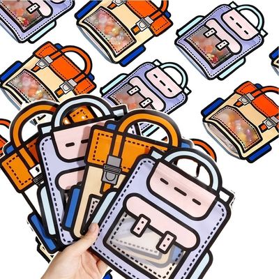 맞춤형 및 재미 투명 만화 재사용 수낭 모양 지퍼 플라스틱 선물 가방