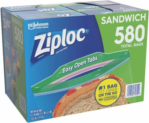 플라스틱 PP 도형 인쇄 쉬운 오픈 탭 샌드위치 LDPE 냉장고 Ziplock 가방