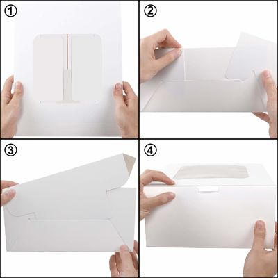 주문 받아 12 x 12 x 6 인치 칸 판지 케이크 상자 창문