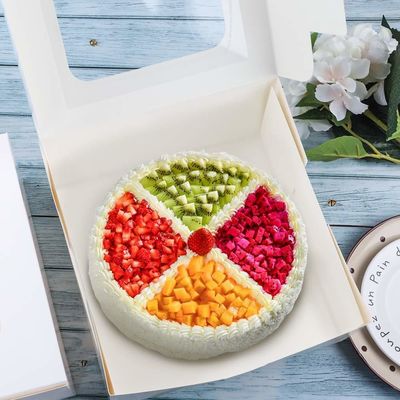 주문 받아 12 x 12 x 6 인치 칸 판지 케이크 상자 창문
