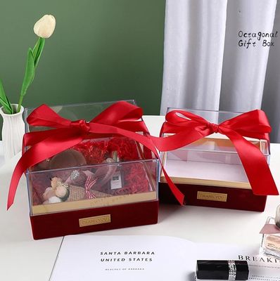 촛불의 종이 선물 포장 상자 사용자 지정 로고 고급 투명한 아크릴 저장 상자