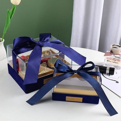 촛불의 종이 선물 포장 상자 사용자 지정 로고 고급 투명한 아크릴 저장 상자