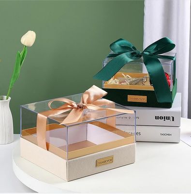 촛불의 종이 선물 포장 상자 사용자 지정 로고 고급 투명한 아크릴 저장 상자