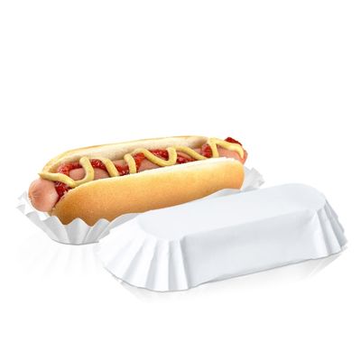 1회용 6인치 식품 흰색 플루트 샌드위치 햄버거 및 더 많은 아세프틱 상자