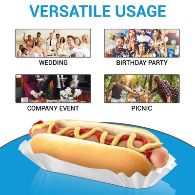 1회용 6인치 식품 흰색 플루트 샌드위치 햄버거 및 더 많은 아세프틱 상자