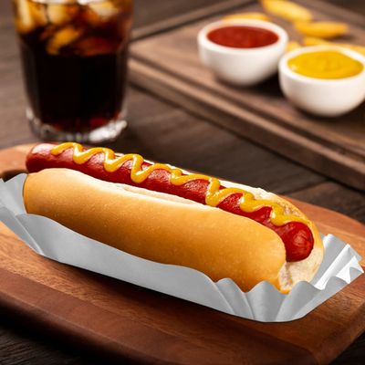 1회용 6인치 식품 흰색 플루트 샌드위치 햄버거 및 더 많은 아세프틱 상자