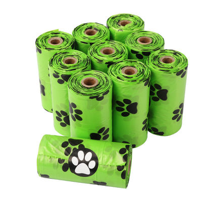 배달용 2 롤 15 pcs 분해 가능한 수입 원자재 PET 개 고양이 POP 쓰레기 가방