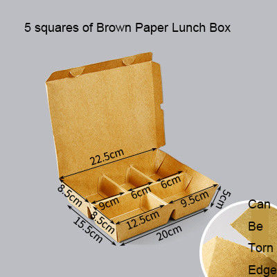 맞춤형 간식 포개 Kraft 종이 패스트 푸드 포장 상자 일회용 5S