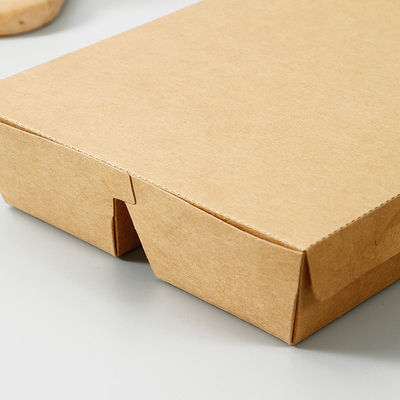 맞춤형 간식 포개 Kraft 종이 패스트 푸드 포장 상자 일회용 5S