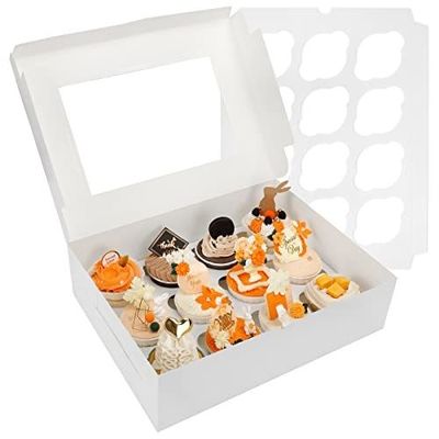 12x12x12 크래프트 종이 커스텀 컵케이크 포장 케이크