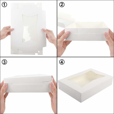 흰색 12x12x12 쿠키 페이스트리 포장 디저트 케이크 도넛 상자