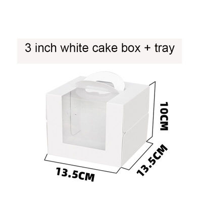 흰색 오픈 윈도우 3인치 4인치 6인치 8인치 생일 케이크 박스