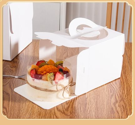 흰색 오픈 윈도우 3인치 4인치 6인치 8인치 생일 케이크 박스
