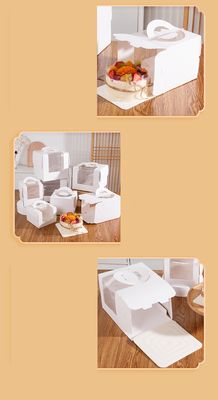 흰색 오픈 윈도우 3인치 4인치 6인치 8인치 생일 케이크 박스