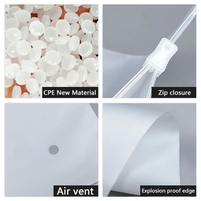 환경 친화적 인 사용자 지정 인쇄 플라스틱 포장 투명한 PE Frosted Zipper Bag