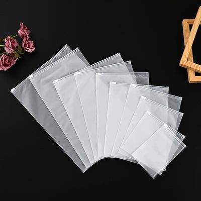 환경 친화적 인 사용자 지정 인쇄 플라스틱 포장 투명한 PE Frosted Zipper Bag