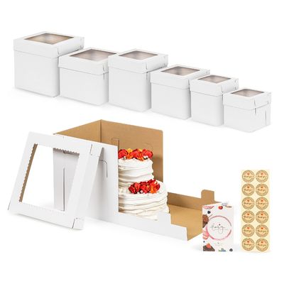 ISO9001 인증을 받은 결혼식 및 생일 케이크 상자 10x10x5 20x20x8