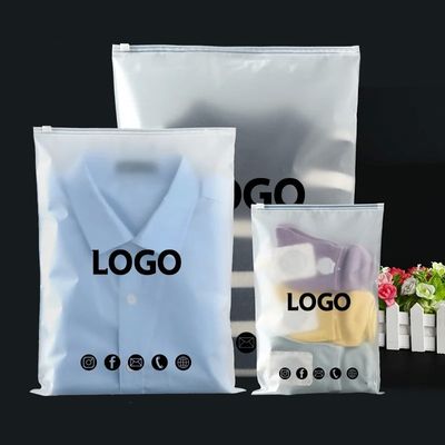 환경 친화적 인 사용자 지정 인쇄 플라스틱 포장 투명한 PE Frosted Zipper Bag