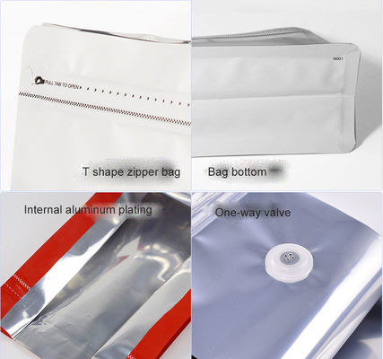 순수한 주문 인쇄 제품 LDPE 커피 콩 다른 식품 차 가방 견과류 용 포장 가방
